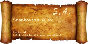 Stankovits Alex névjegykártya